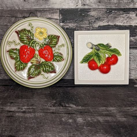 Ceramic Fruit Wall Plaques - Etsy