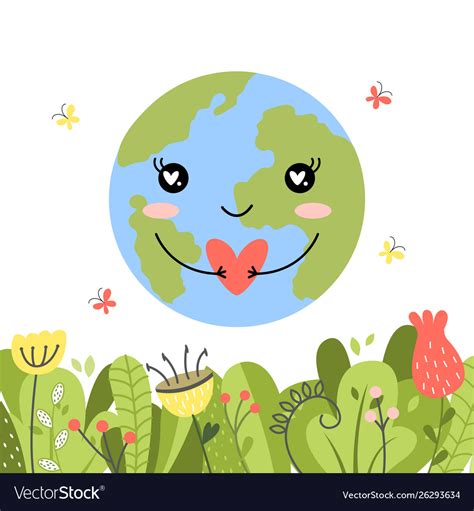 Happy earth day Royalty Free Vector Image - VectorStock