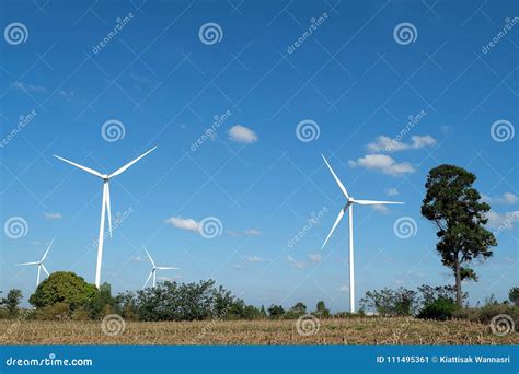 Ferme De Turbine De Vent Dans Le Domaine Une Source D énergie