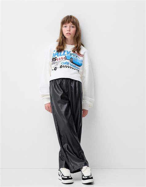 Sweat Cropped Cars Bsk Teen Bershka