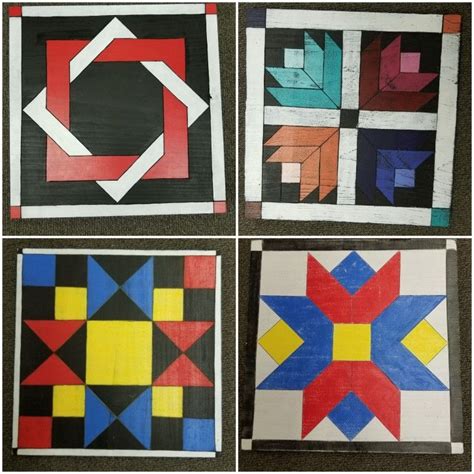 12 X12 Barn Quilts Solid Wood Scored And Painted