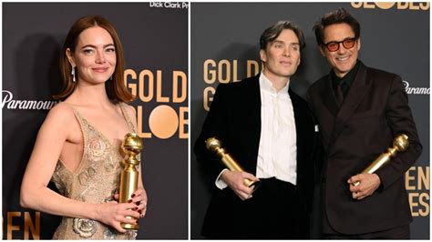 Golden Globes 2024 Emma Stone To Robert Downey Jr Winning Moments Of