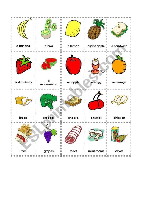 Fruits And Vegetables English Esl Worksheets For D