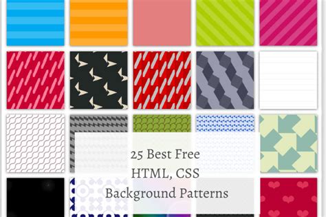 25 Best Free HTML CSS Background Patterns that you can use to make your ...