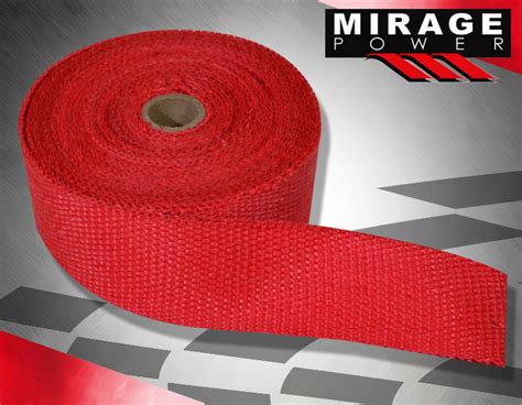 10m Fiberglass Intake Exhaust Thermal Heat Wrap Tape High Heat Cloth Roll Red Ebay