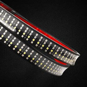 Chemini 48 Inch Quadruple Row LED Truck Tailgate Light Bar Red Brake