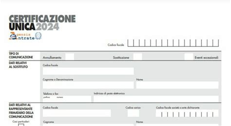 Certificazione Unica 2024 Modelli E Istruzioni Dell Agenzia Delle