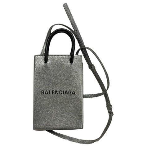 Balenciaga Shopping North South Leather Crossbody Bag Gem