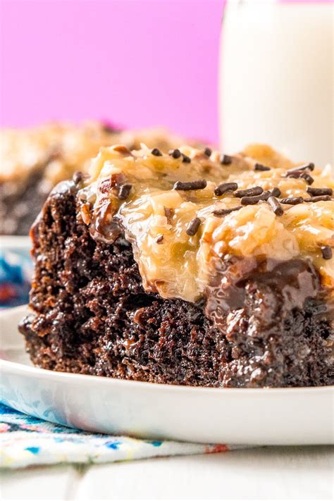 German Chocolate Poke Cake Recipe Sugar And Soul