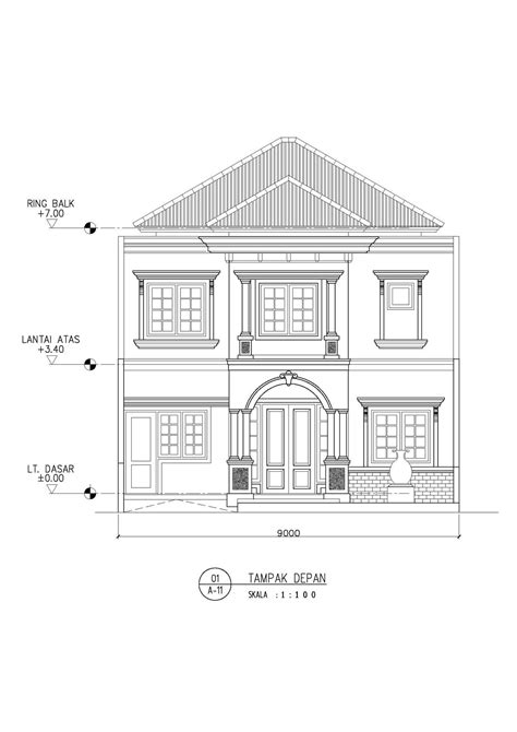 Tampak Depan Rumah Mewah 1 Lantai