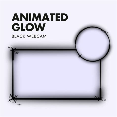 Black Animated Webcam Border Stream Overlay Twitch Youtube Facecam