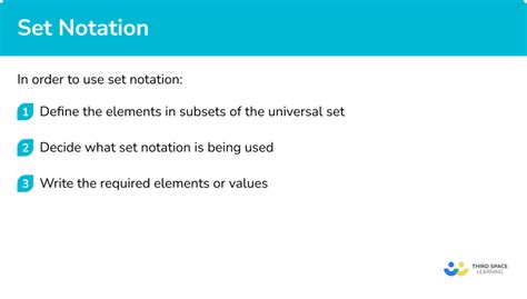 Set Notation Gcse Maths Steps Examples And Worksheet