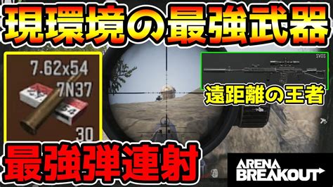 【アリーナブレイクアウト】レベル7貫通弾を連射する現環境最強武器！モ神様を超えた『svds』がマジで最強すぎる！！【arenabreakout