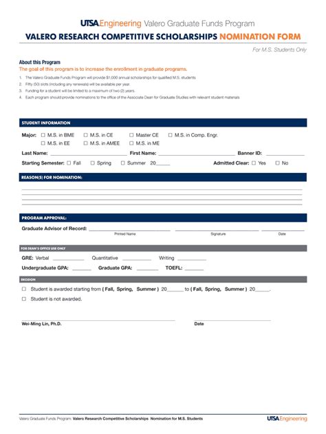 Fillable Online Engineering Utsa Valero Research Competitive