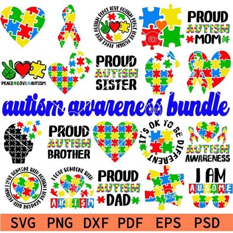 Autism Awareness Bundle SVG Autism SVG Bundle Autism Awareness Puzzle