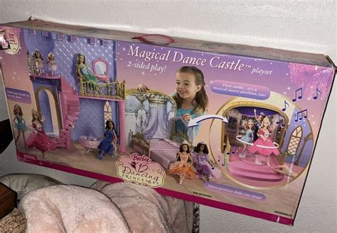 Year 2006 Barbie 12 Dancing Princess Magical Dance Castle Set With 2