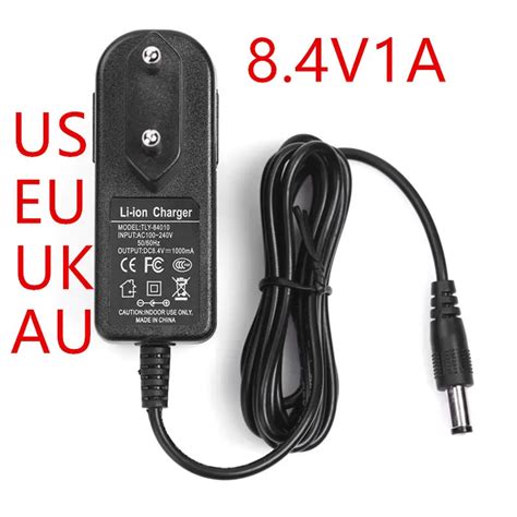 Buy New 500pcs Eu Us Uk Au Plug Ac100 240v 8 4v 1a Power Adapter 8 4v1000ma