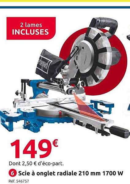 Promo Scie à Onglet Radiale Scheppach chez Mr Bricolage iCatalogue fr