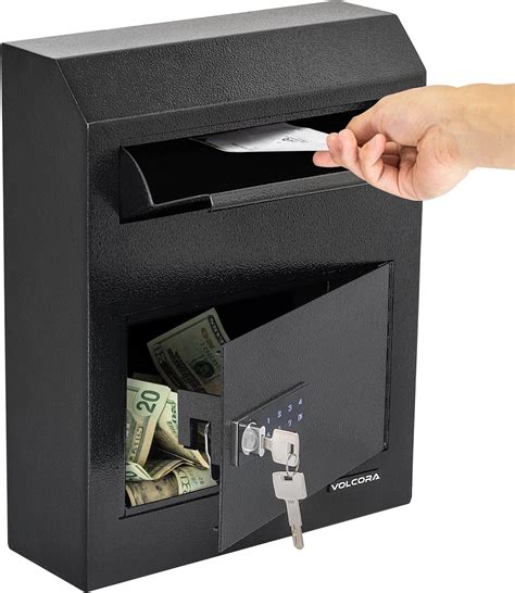 Volcora Key Drop Box With Lock Drop Slot Depository Safe Box Digital