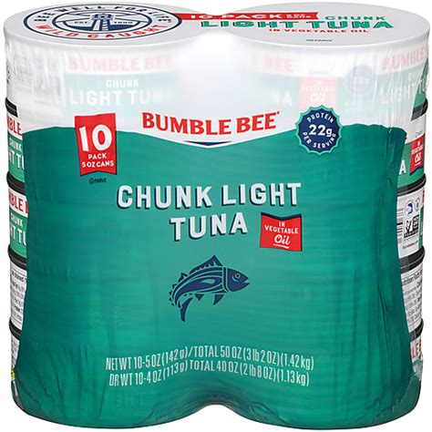 Bumble Bee Chunk Light Tuna In Vegetable Oil 10 5 Oz Cans Productos