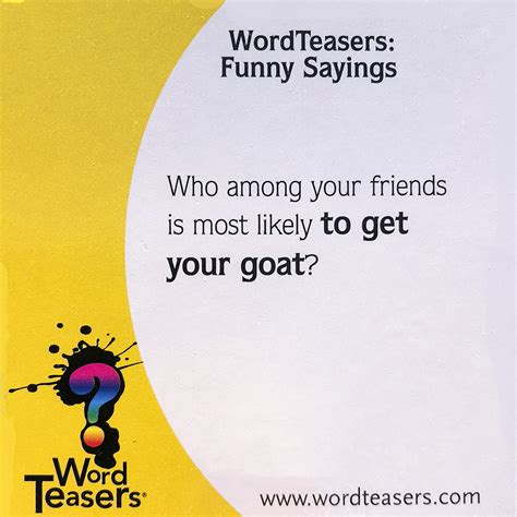 Funny Sayings - wordteasers