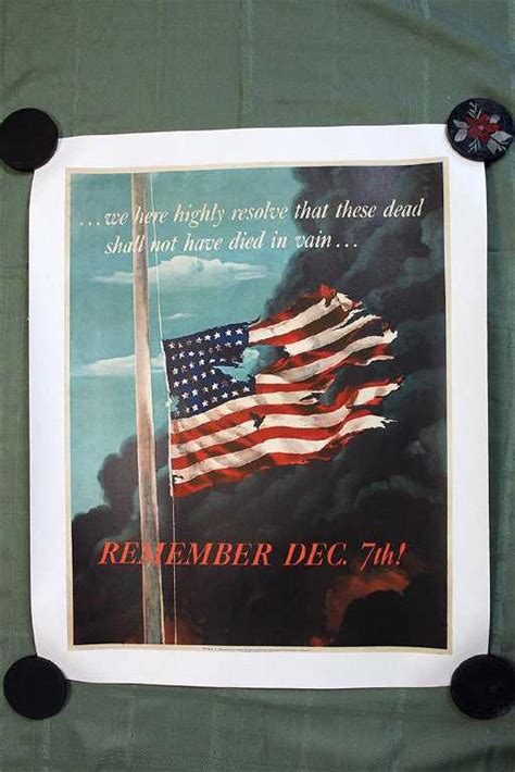 Remember December 7th Usa 1942 27 34 X 21 34 War