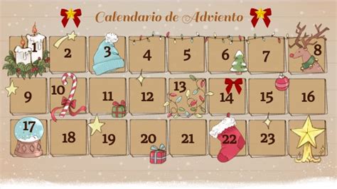 Calendario Adviento Navidad Vintage