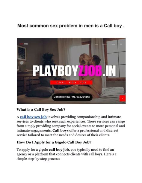 PPT Most Common Sex Problem In Men Is A Call Boy PowerPoint