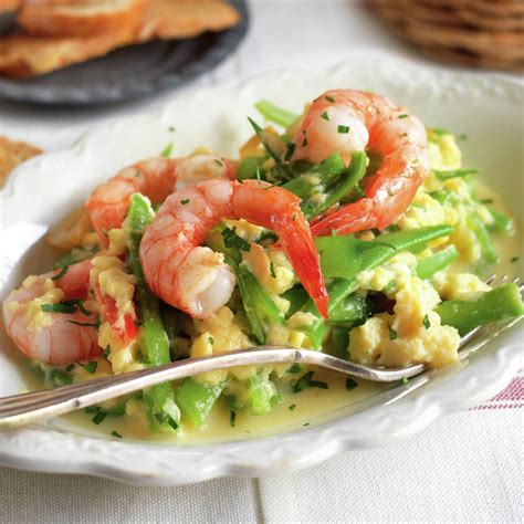 Revuelto De Jud As Verdes Y Gambas Cena Sabrosa Y Saludable