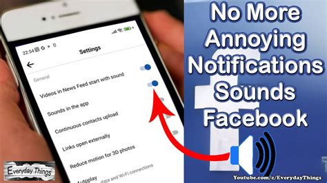 How To Turn Off In App Sounds On Facebook Youtube