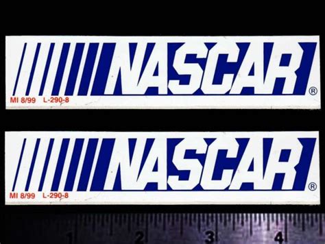 Nascar Set Of 2 Original Vintage 1980s 90s Racing Decalsstickers