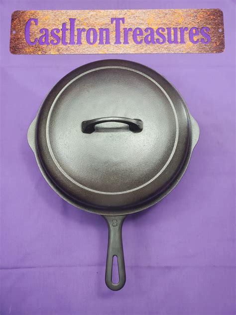 Griswold 8 Cast Iron Extra Deep Skillet 777 With Smooth Bottom & Self ...