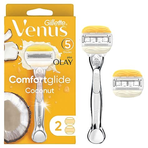 Gillette Venus Comfortglide Plus Olay Coconut Womens Razor Handle 2