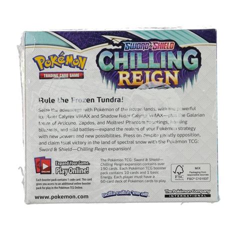 Shop The Latest Pokemon Tcg Sword Shield Chilling Reign Booster Box 36 Packs Free Shipping