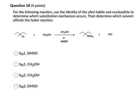 Question Points For The Following Reaction Use The Identity Of