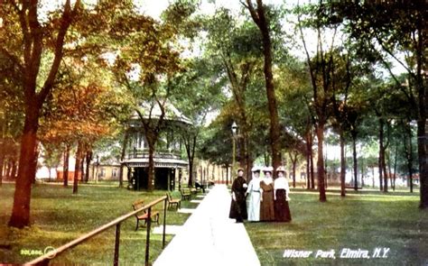 Wisner Park Postcard Elmira Ny 1913