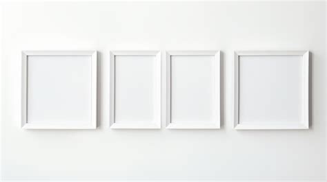 Premium AI Image Three Empty White Frames On A Wall