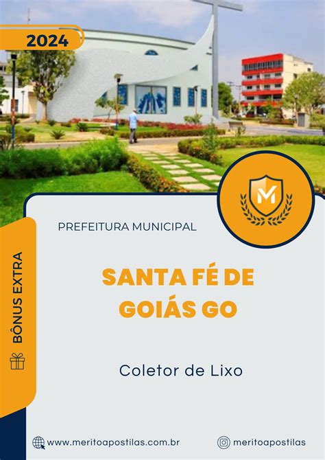 Apostila Coletor de Lixo Prefeitura Santa Fé de Goiás GO 2024 Mérito