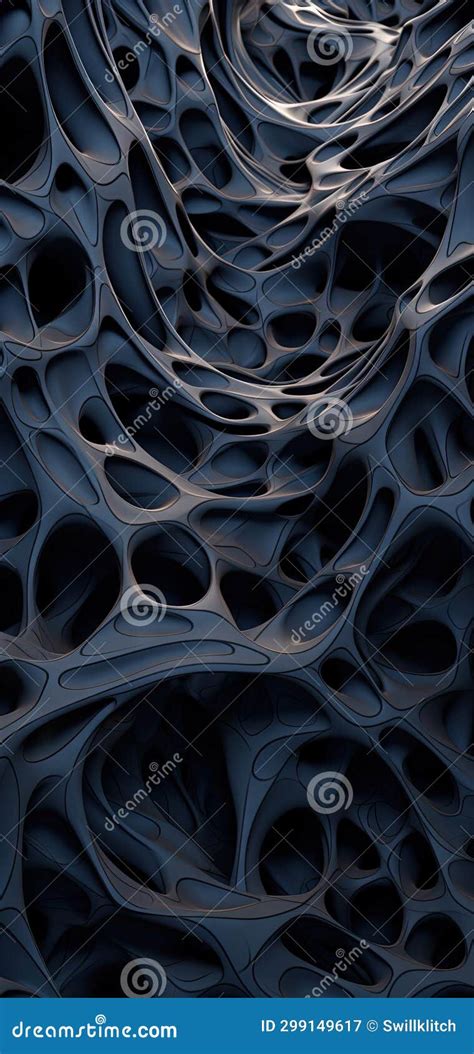 Scientific Abstraction With Futuristic Textured Tissue Waves Tech Background With Close Up Wave