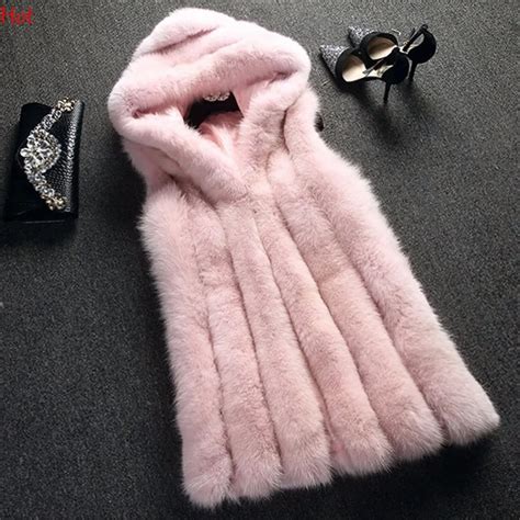 Top Luxurious Women Winter Vests Fashion Hood Jacket Sleeveless Warm