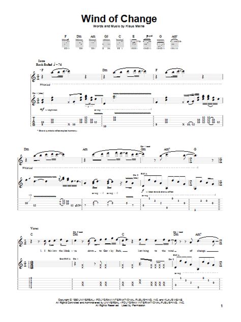 Winds Of Change Guitar Chords