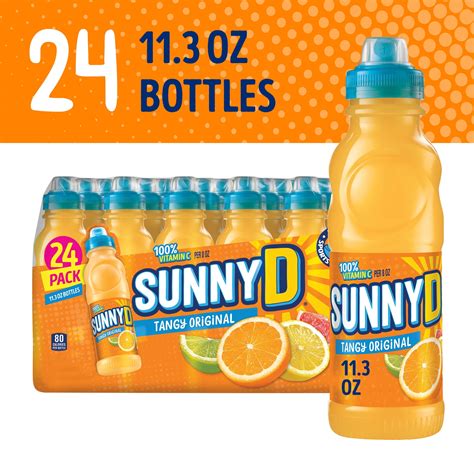 Sunnyd Pack Of 24 Tangy Original Orange Fruit Juice Drink 113 Fl Oz