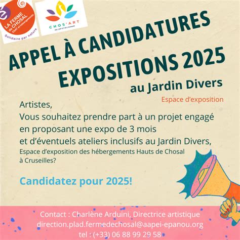 Appel Candidatures Expositions Jardin Divers La Ferme De Chosal