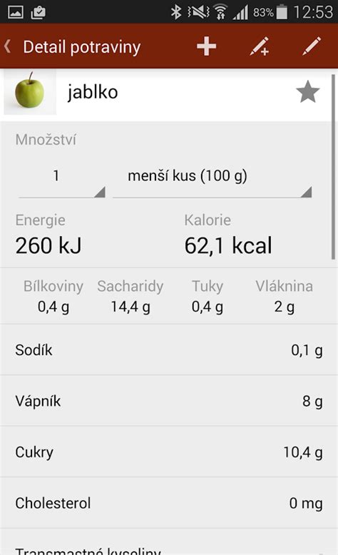 Kalorick Tabulky Aplikace Pro Android Ve Slu B Google Play