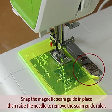 Madam Sew Seam Allowance Ruler And Magnetic Seam Guide For Sewing