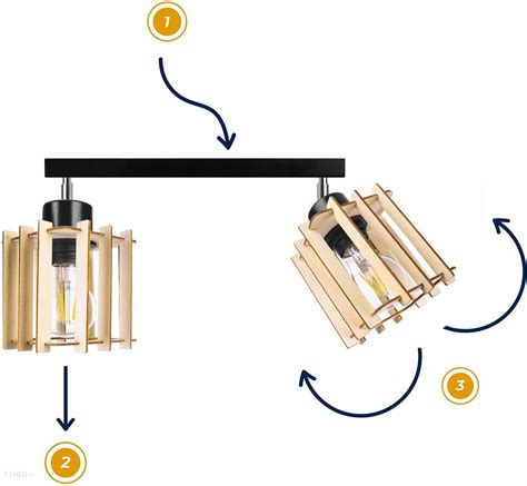 Inect Lampa Wisząca Plafon Żyrandol Sufitowa Loft Drewno 6812