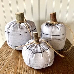 Fabric Pumpkins Set Of Farmhouse Decor Fall Decor Rustic Fall