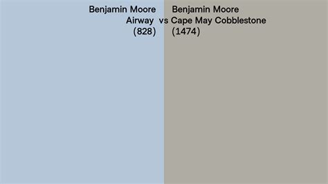 Benjamin Moore Airway Vs Cape May Cobblestone Side By Side Comparison