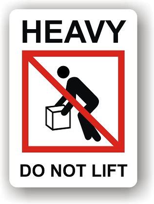 Heavy Do Not Lift (P015) | Five Valley Labels