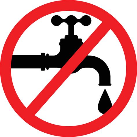 No Tap Water Icon No Water Symbol Illustration 17546310 Vector Art At